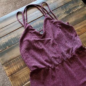 Purple Jumper with Silver thread thru out